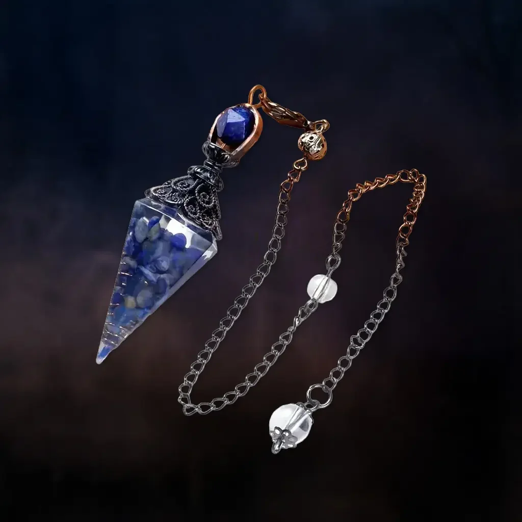 Εκκρεμές Οργονίτης με Λάπις Λάζουλι – Διαίσθηση, Σοφία & Πνευματική Καθοδήγηση